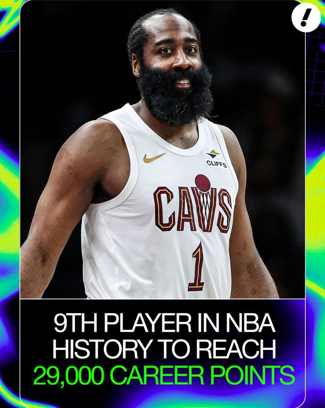 哈登29000分里程碑！骑士大胜费城，三节即锁定胜