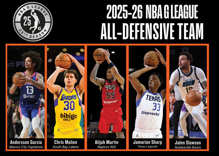 发展联盟年度荣誉揭晓：多队球员荣膺最佳阵容